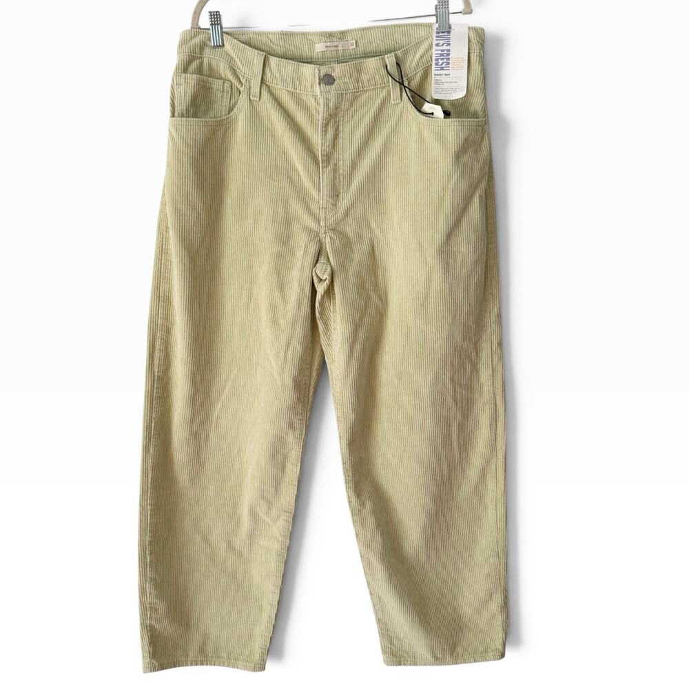 NWT Levis Fresh Produce Baggy Dad Corduroy Straight Leg Jeans Women’s Size 32